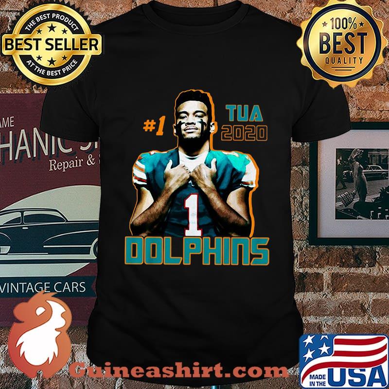Tua tagovailoa 1 2020 miami dolphins football team shirt