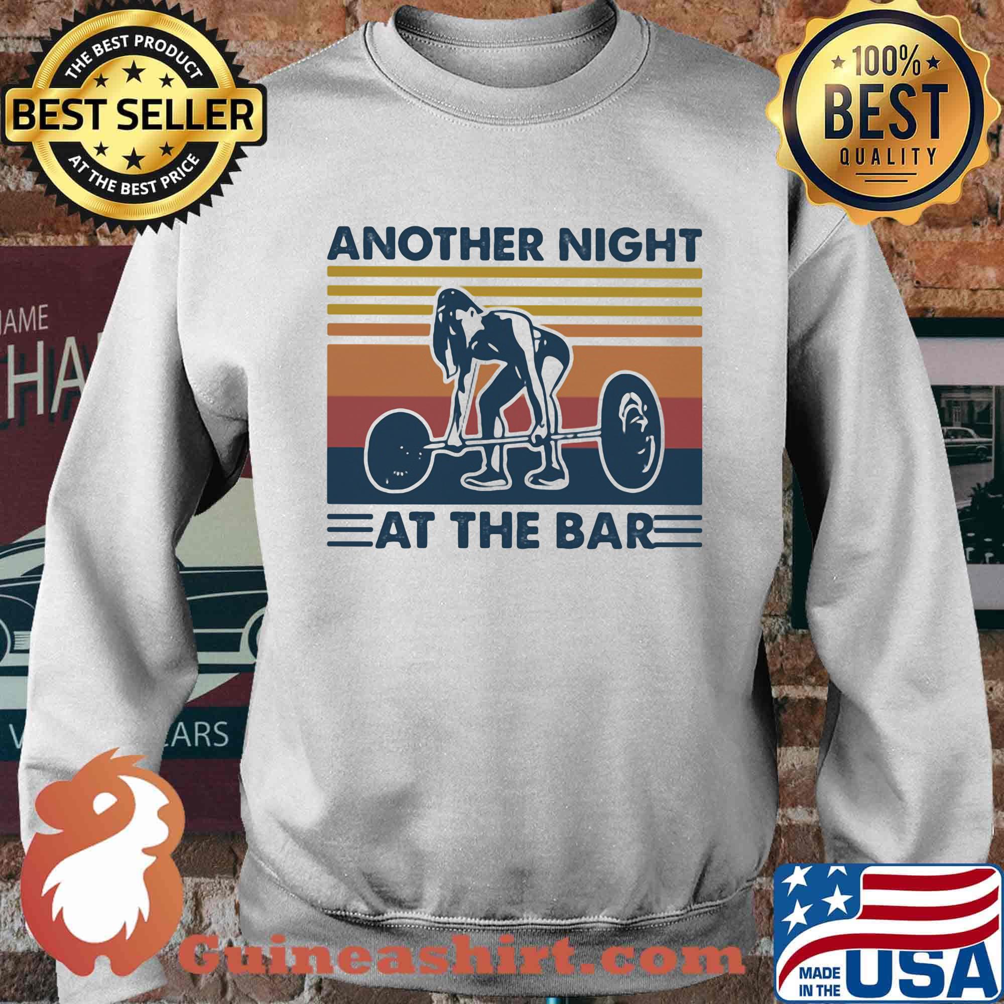 weightlifting another night at the bar vintage retro s Sweater