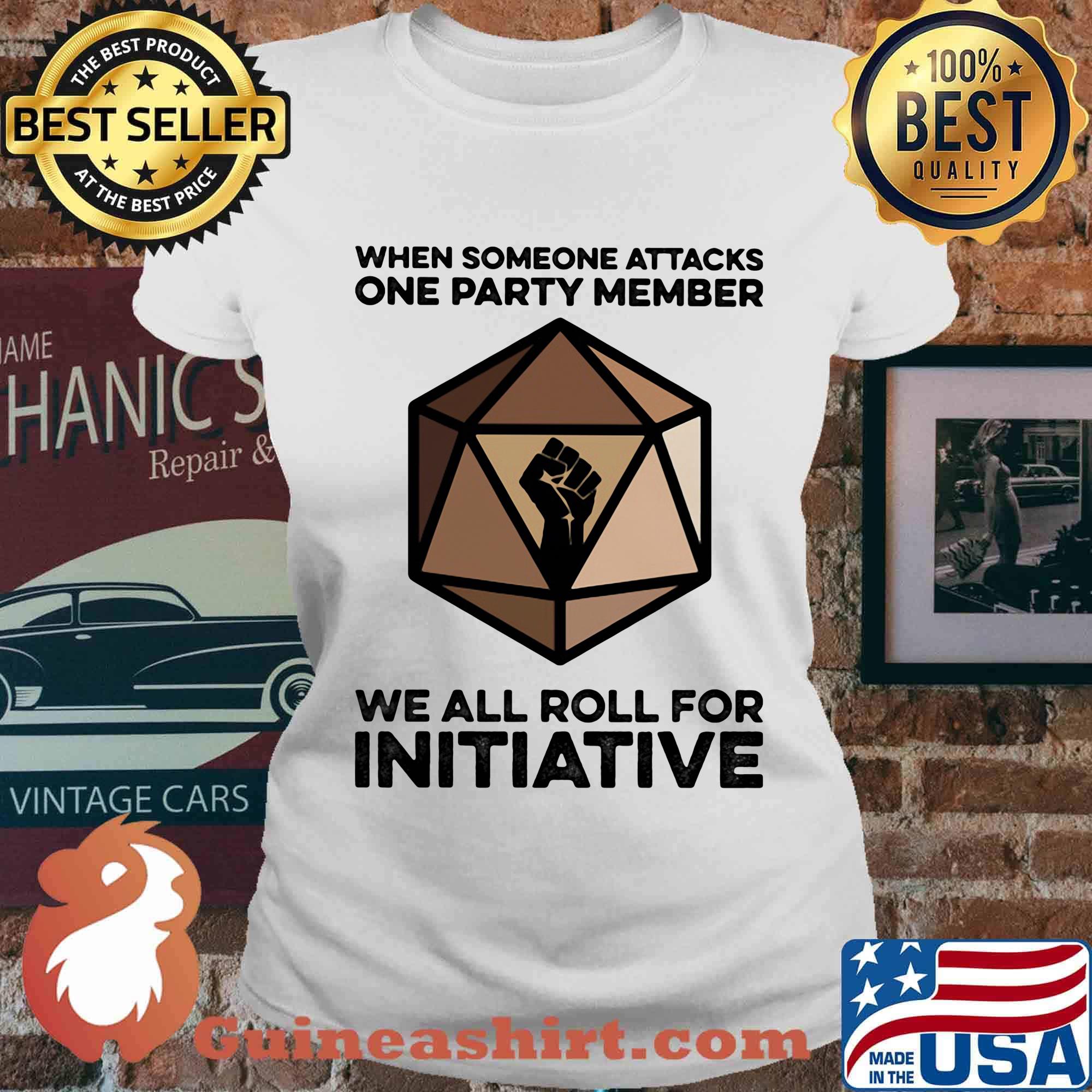 When Someone Attacks One Party Member We All Roll For Initiative Black Lives Matter Shirt Ladies tee