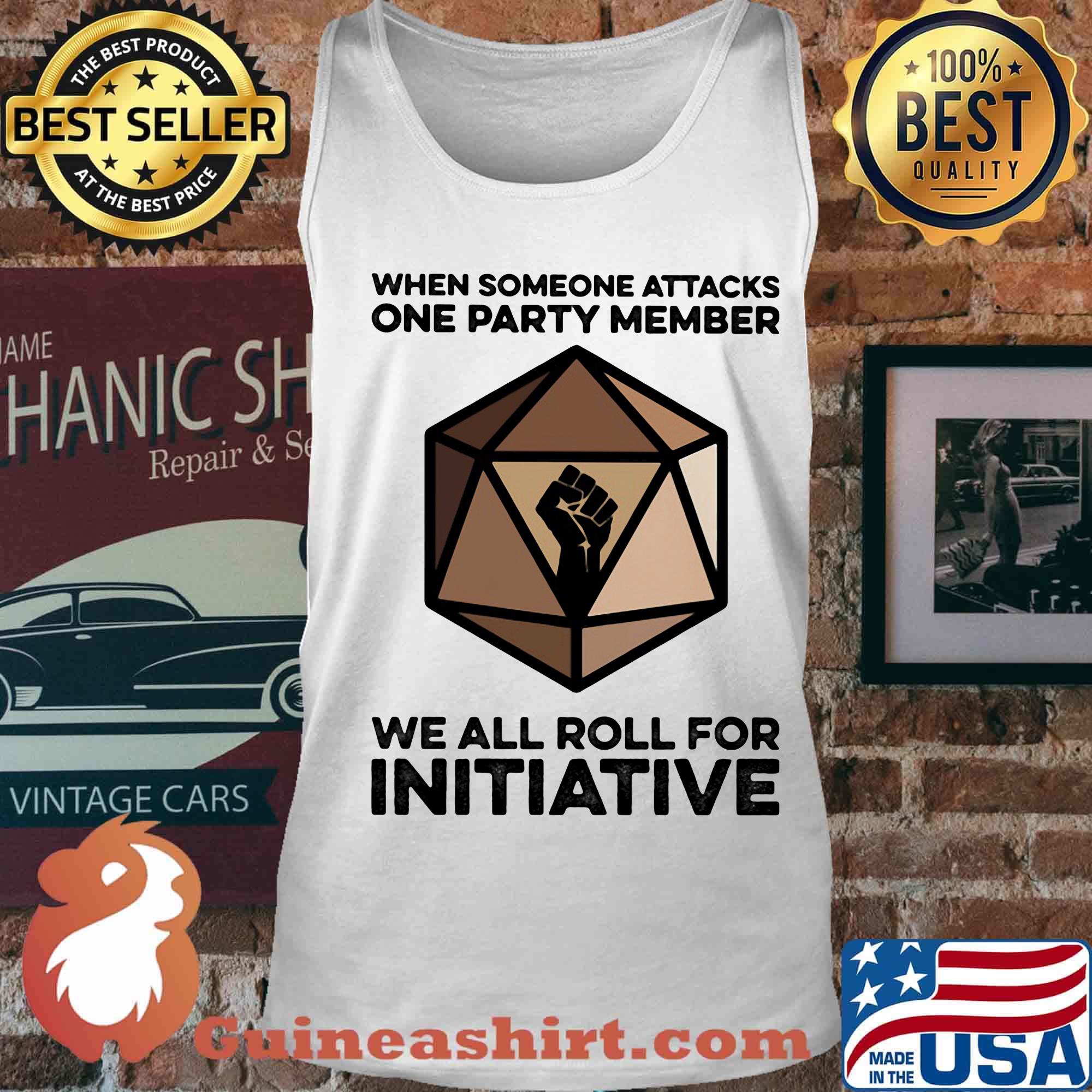 When Someone Attacks One Party Member We All Roll For Initiative Black Lives Matter Shirt Tank top