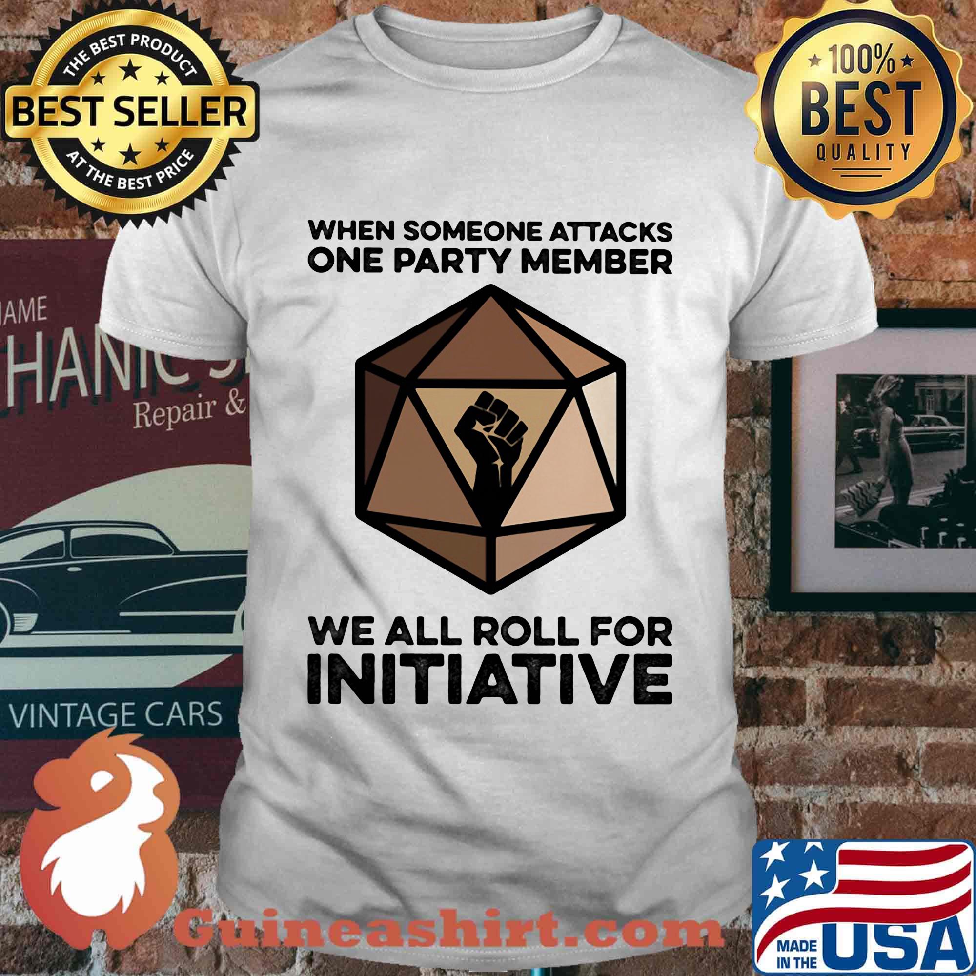 When Someone Attacks One Party Member We All Roll For Initiative Black Lives Matter Shirt