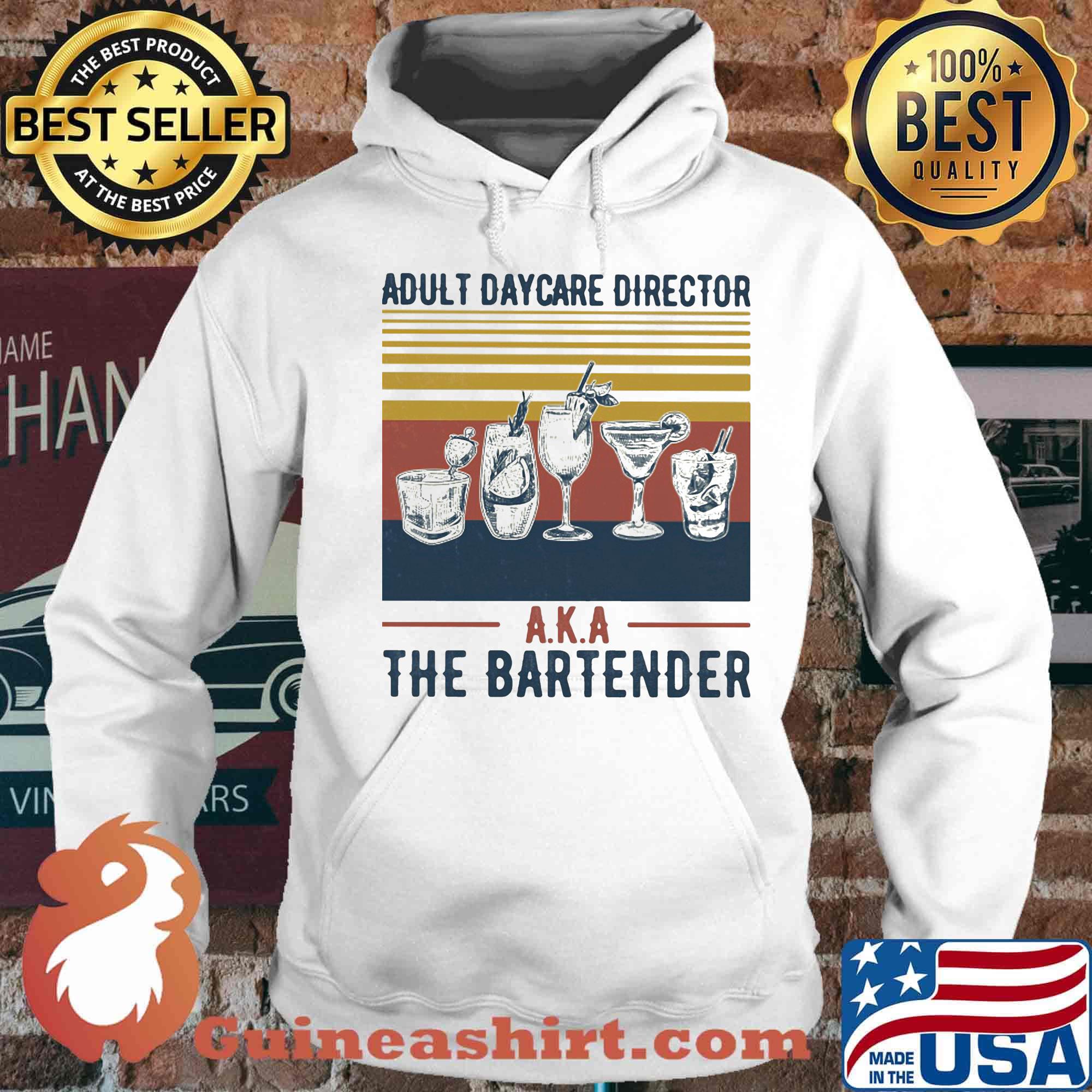 Whiskey adult daycare director aka the bartender vintage retro s Hoodie