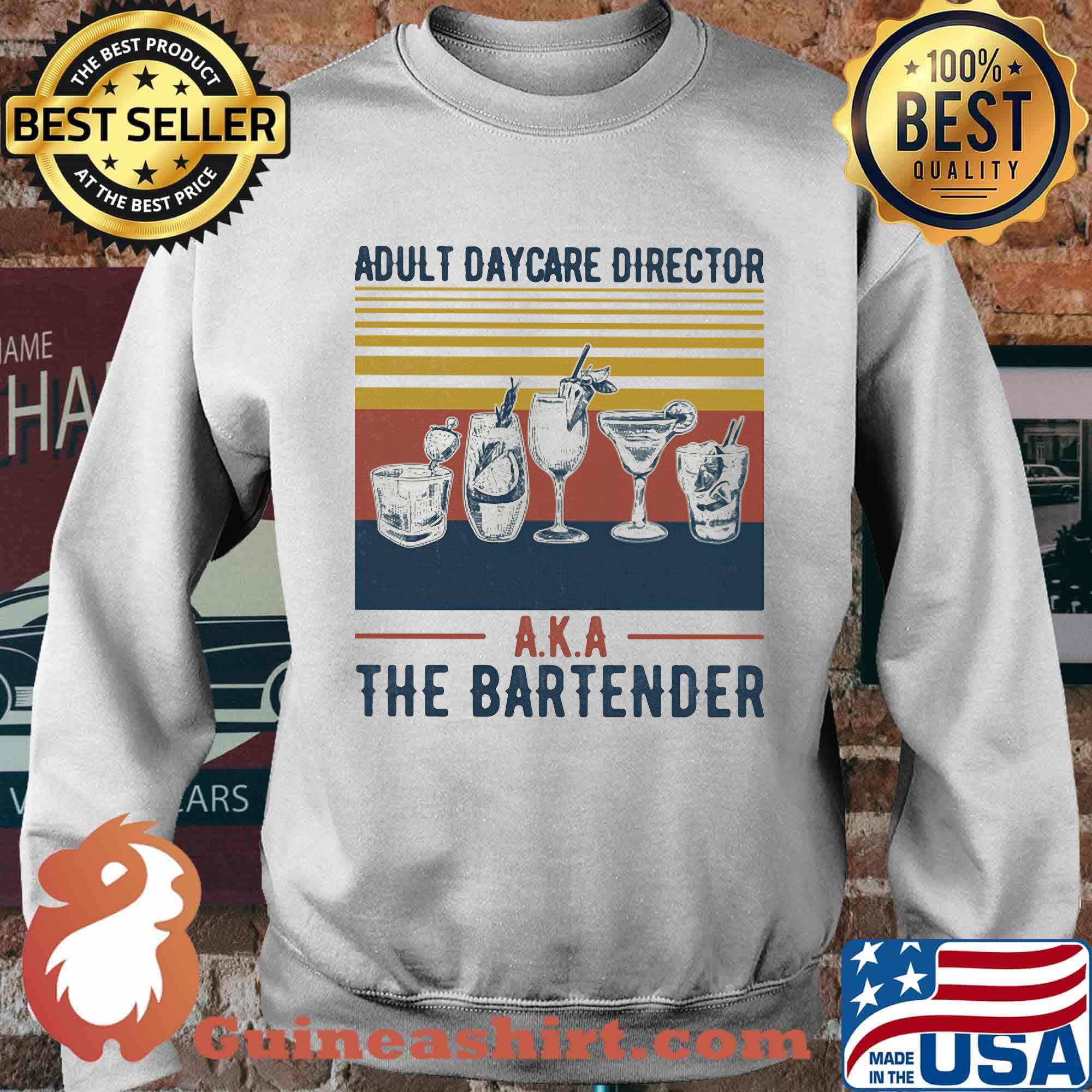Whiskey adult daycare director aka the bartender vintage retro s Sweater