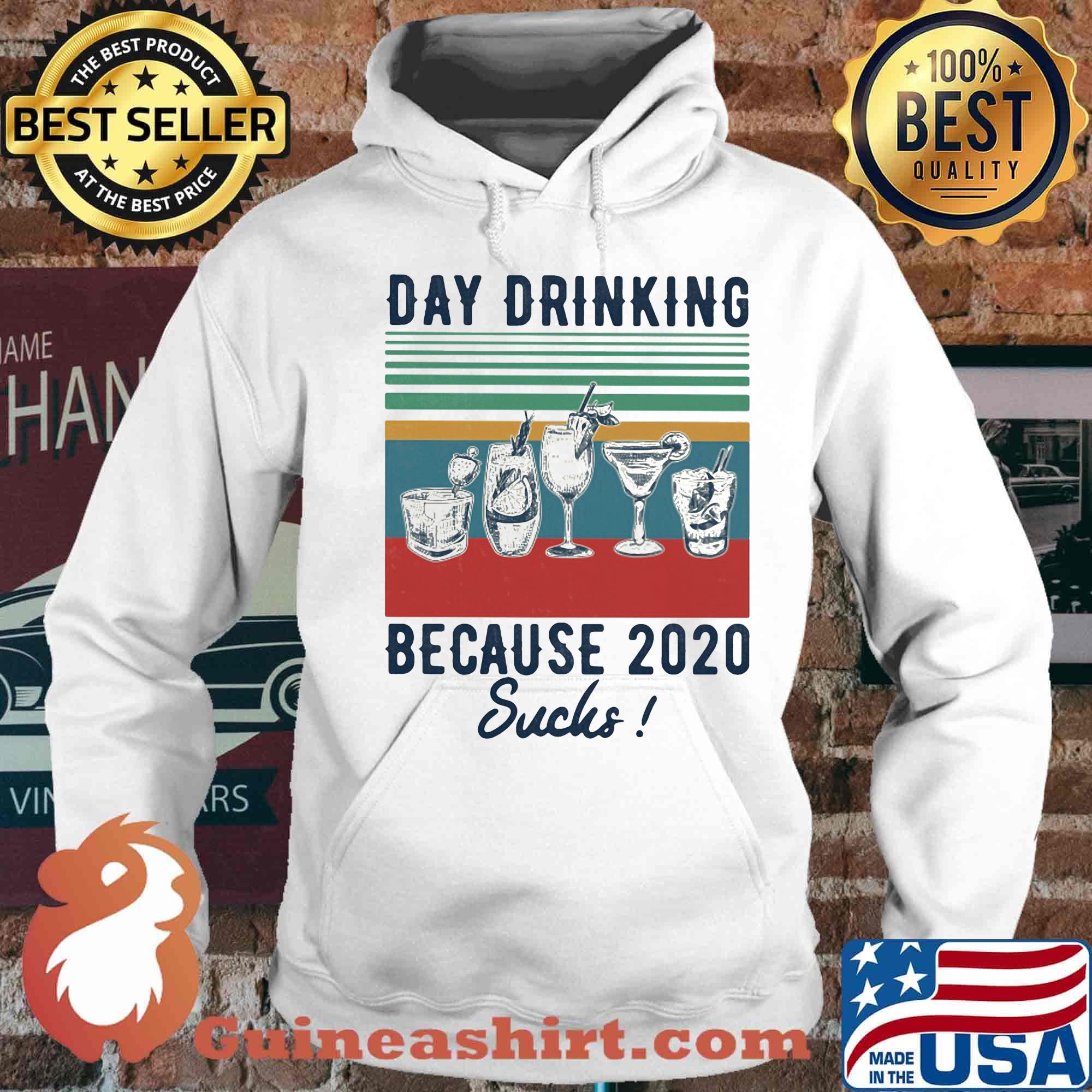 Whiskeys day drinking because 2020 sucks vintage retro s Hoodie