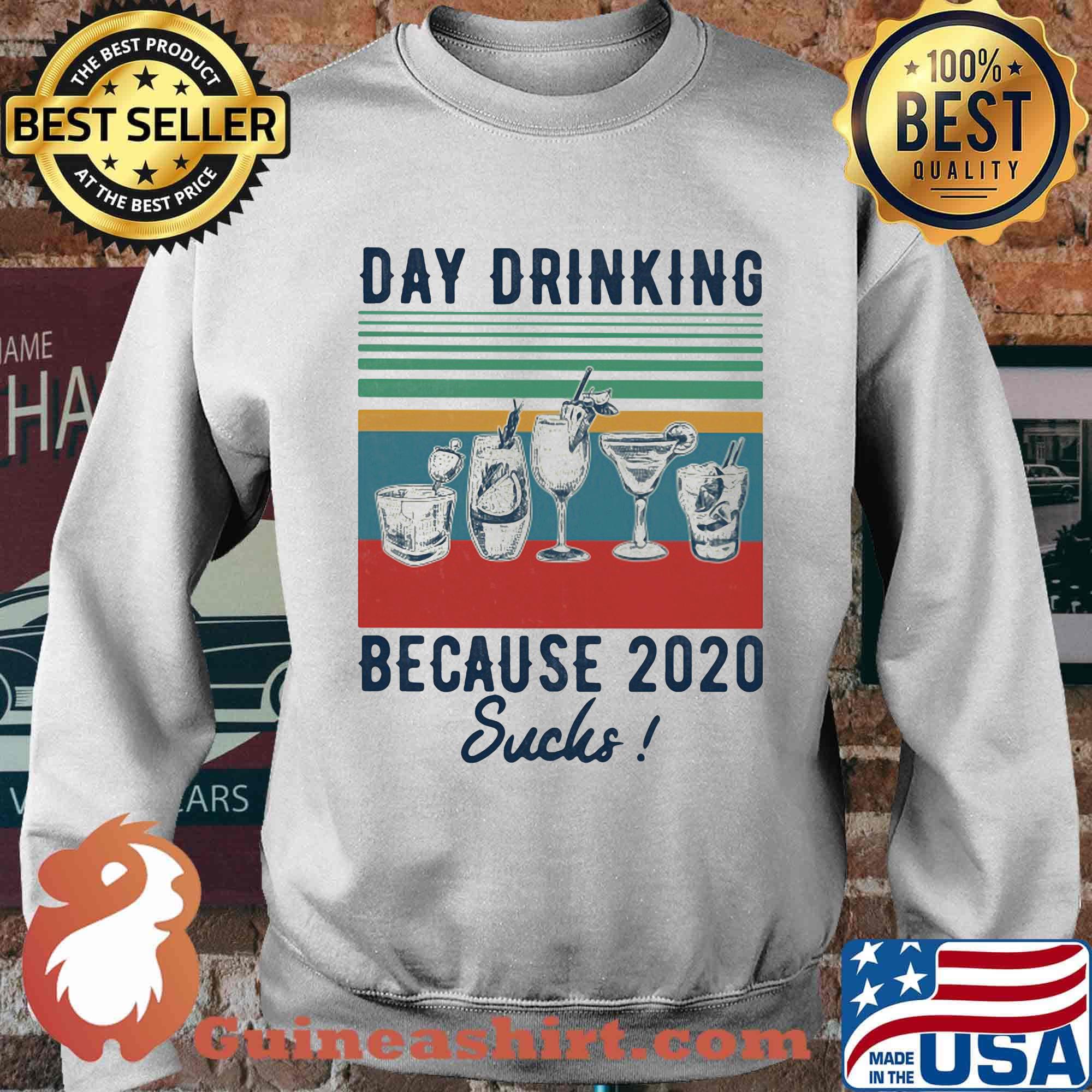 Whiskeys day drinking because 2020 sucks vintage retro s Sweater