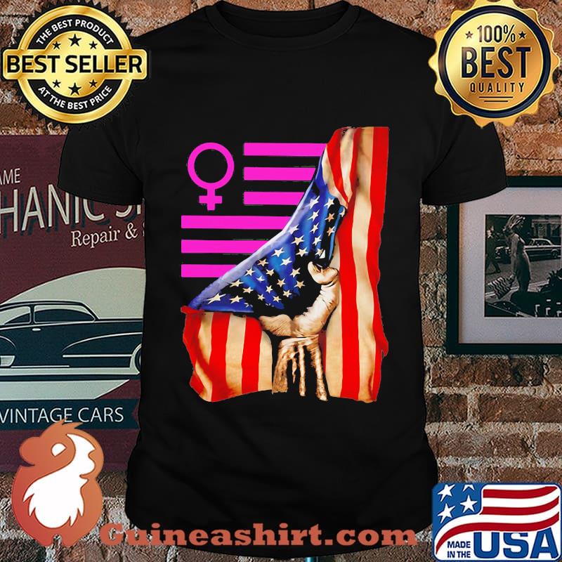 Woman american flag independence day shirt
