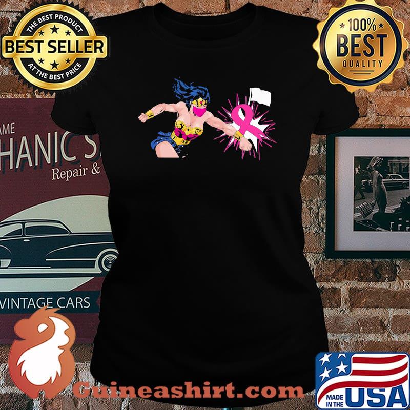 Wonder women punch breast cancer Shirt Laides tee