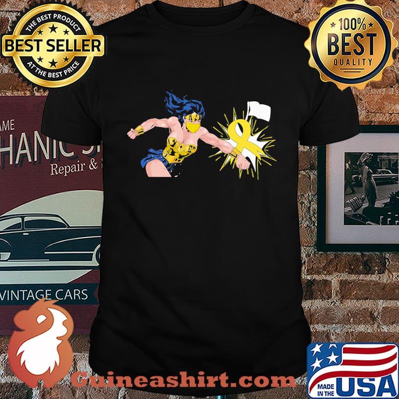 Wonder women punch Childhood Cancer Shirt