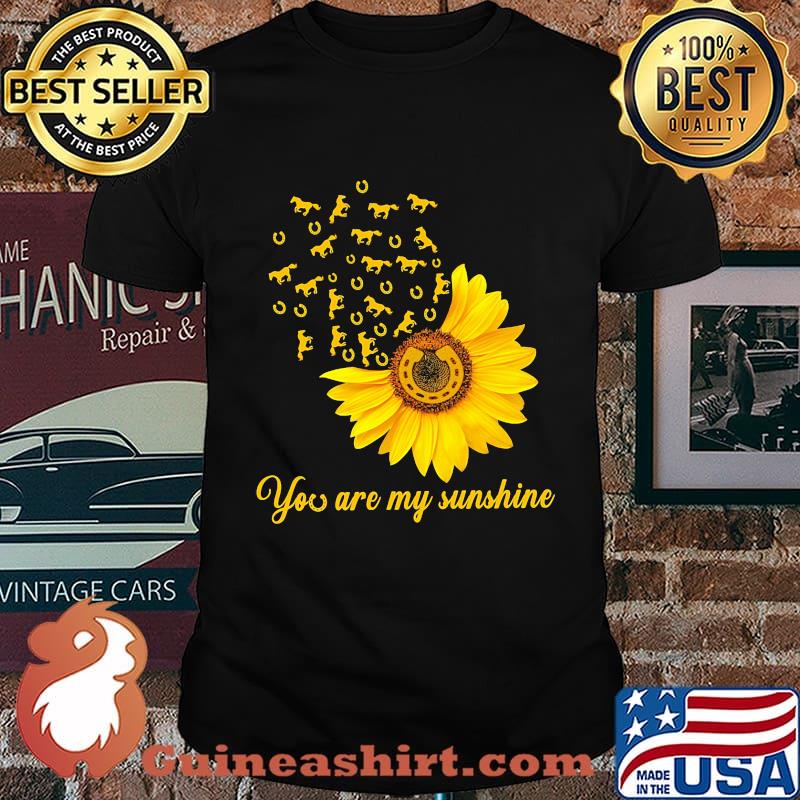 You are my sunshine sunflower horseshoe shirt