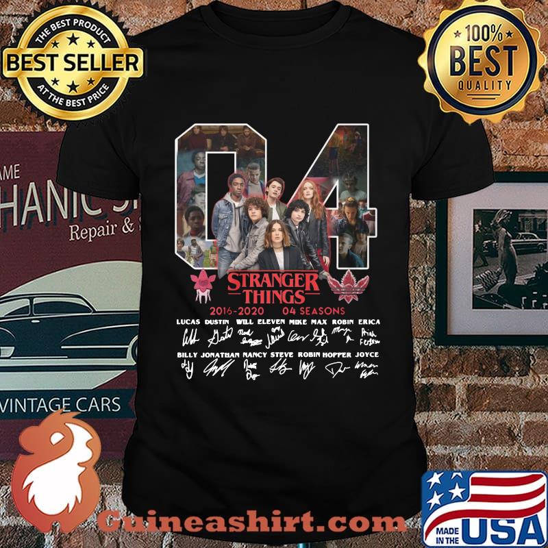 04 stranger things 2016 2020 04 seasons signatures shirt
