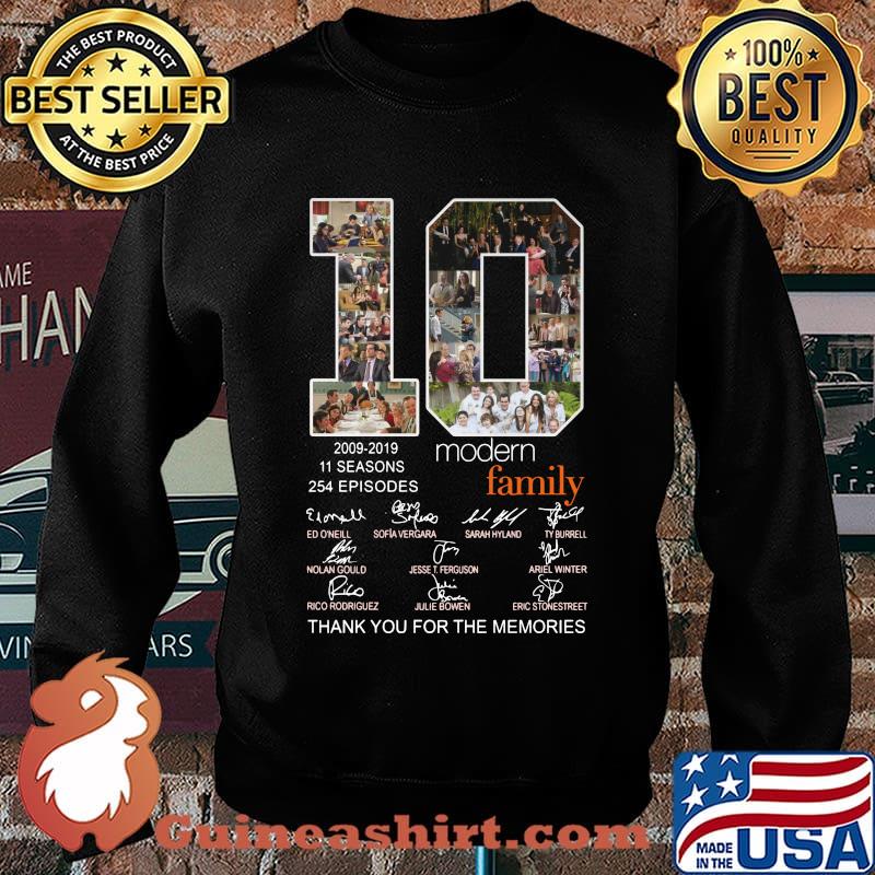 10 2009 2019 11 seasons 254 episodes modern family thank you for the memories signatures s Sweater