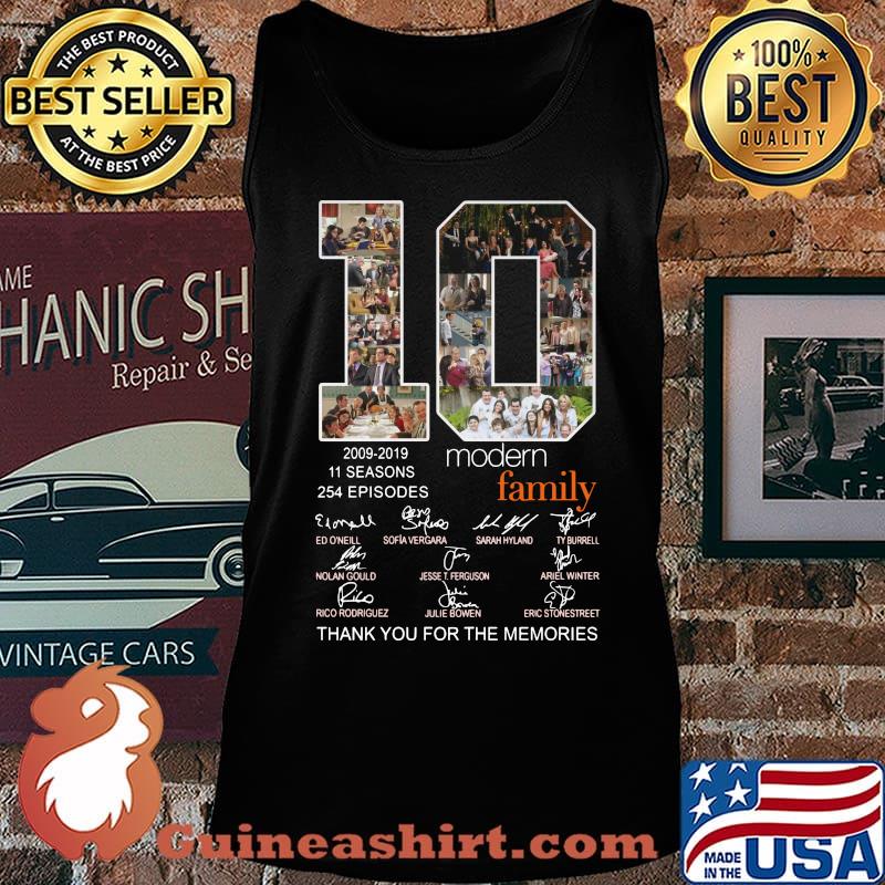 10 2009 2019 11 seasons 254 episodes modern family thank you for the memories signatures s Tank top