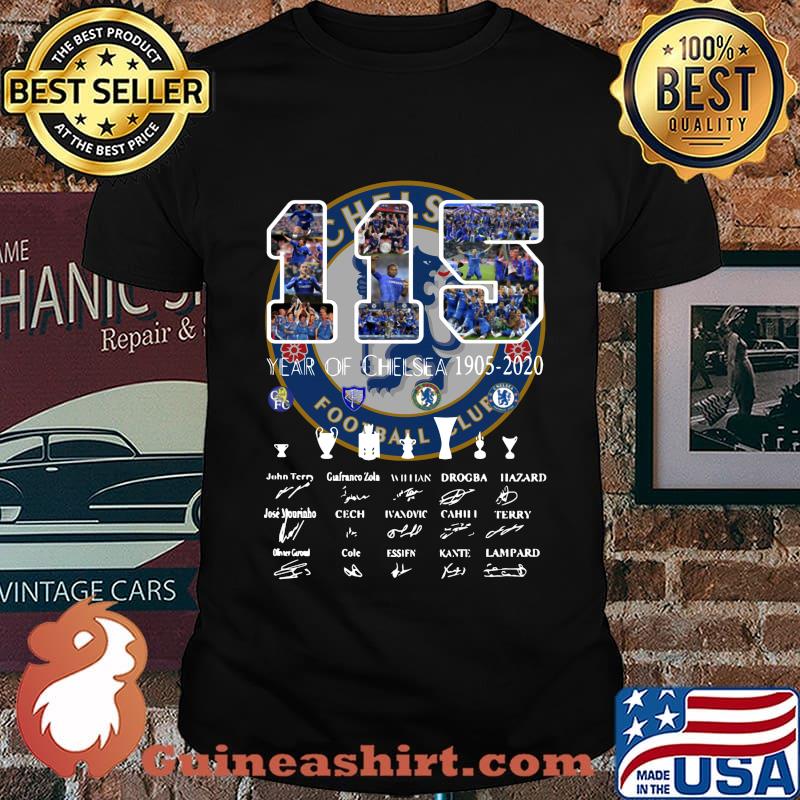 115 year of chelsea fc 1905 2020 players signatures shirt