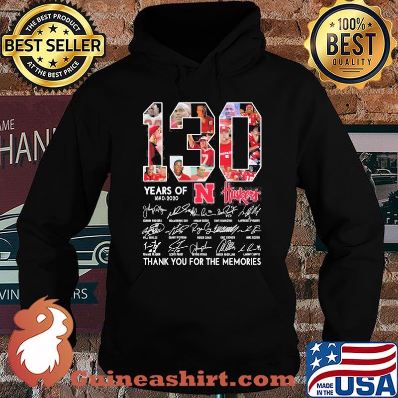 130 years of 1890 2020 nebraska cornhuskers thank you for the memories signatures s Hoodie