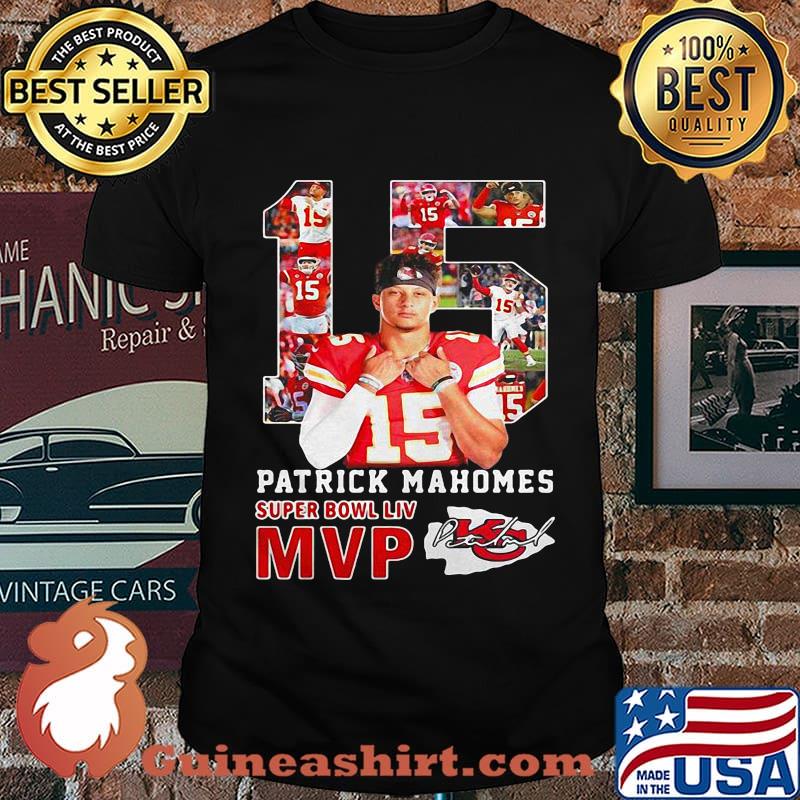 15 patrick mahomes super bowl liv mvp kansas city chiefs football signatures shirt