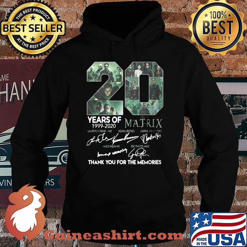 20 years of 1999 2020 matrix thank you for the memories signatures s Hoodie