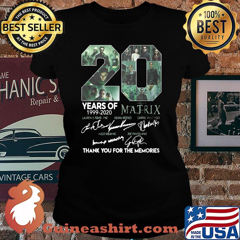 20 years of 1999 2020 matrix thank you for the memories signatures s Laides tee