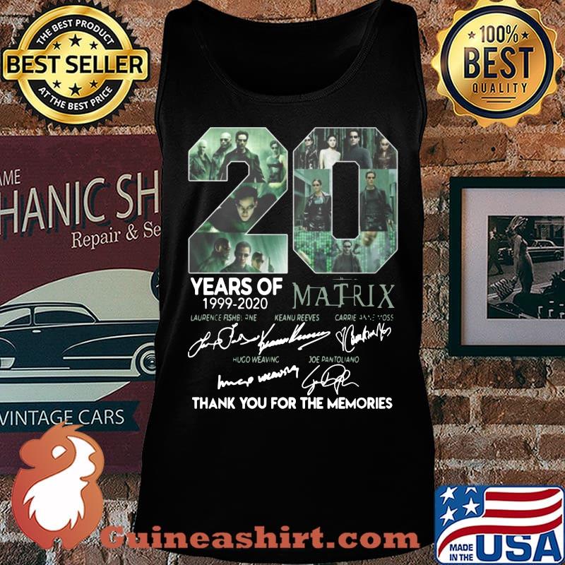 20 years of 1999 2020 matrix thank you for the memories signatures s Tank top