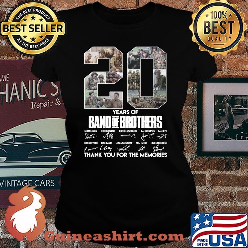 20 years of band of brothers thank you for the memories signatures s Laides tee