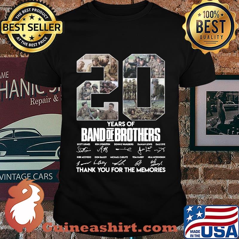 20 years of band of brothers thank you for the memories signatures shirt