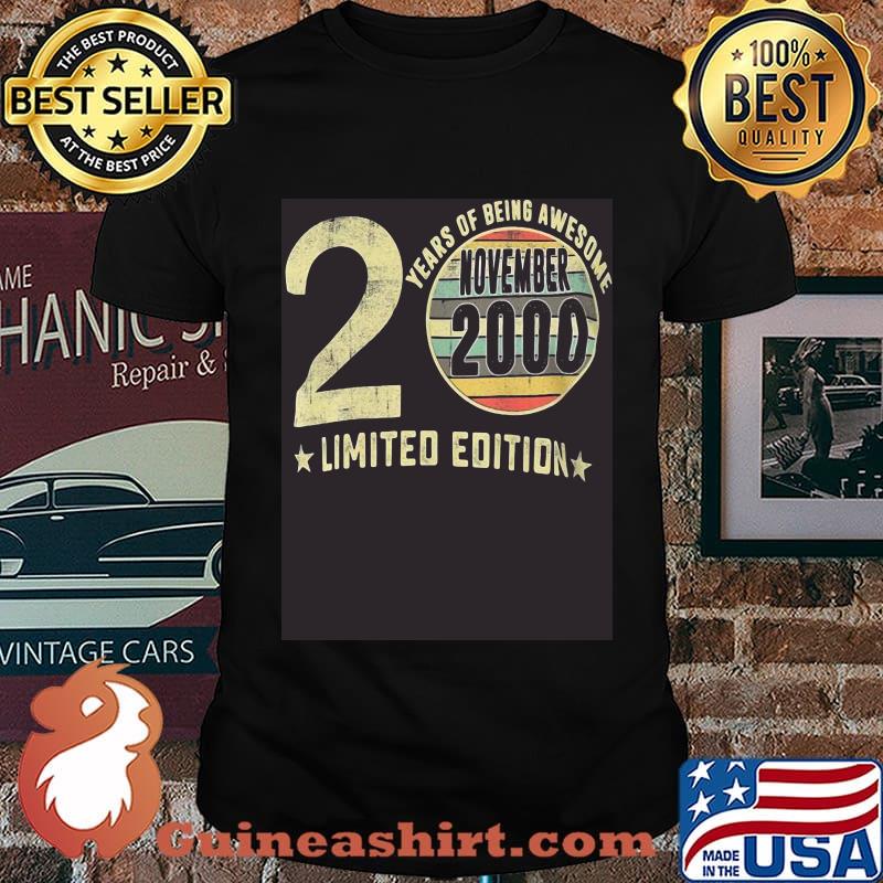 20 years of being awesome november 2000 limited edition vintage retro shirt