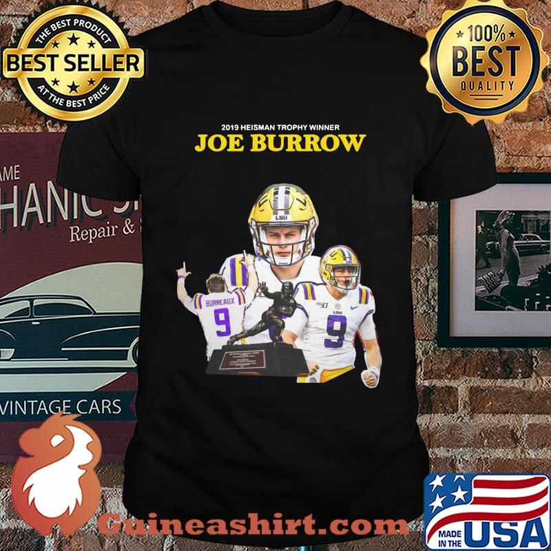 2019 heisman trophy winners joe burrow lsu tigers signature shirt