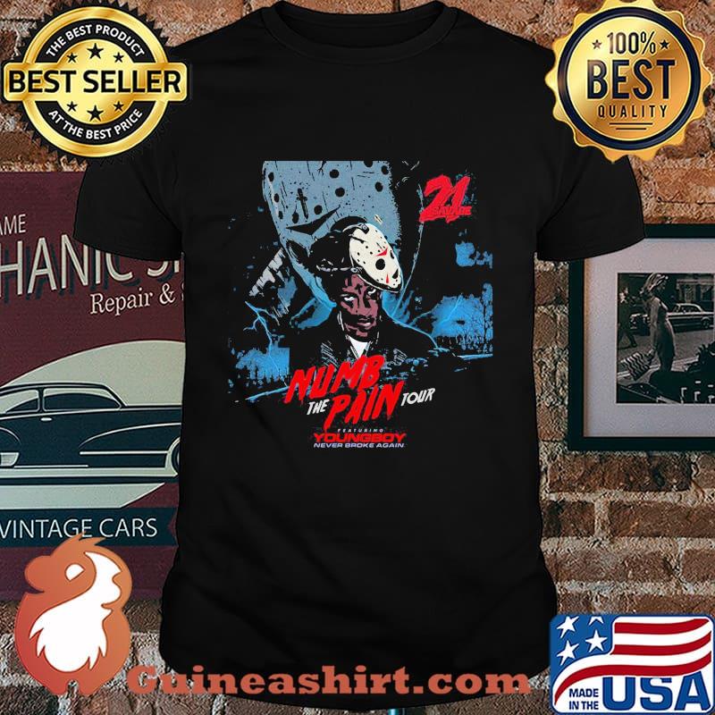 21 savage band tour numb the pain feauring youngboy never broke again 2017 shirt