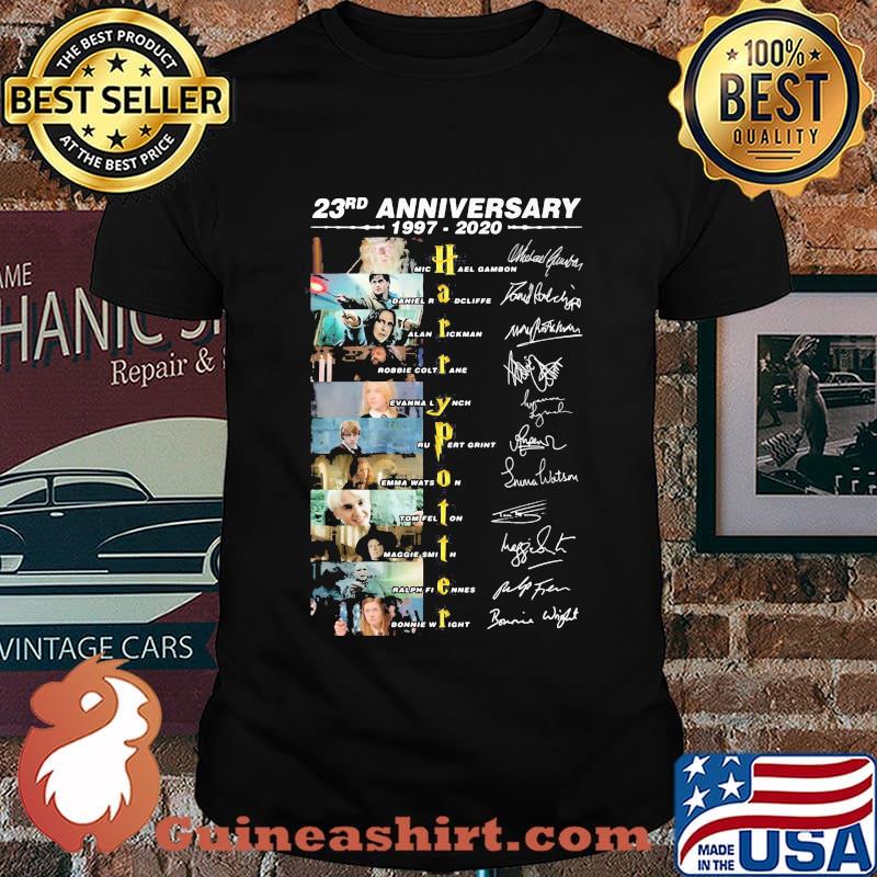 23rd anniversary 1997 2020 harry potter characters signatures shirt