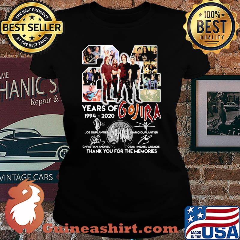 24 years of 1994 2020 golira thank you for the memories signatures s Laides tee