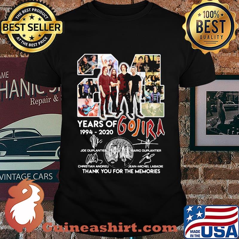 24 years of 1994 2020 golira thank you for the memories signatures shirt