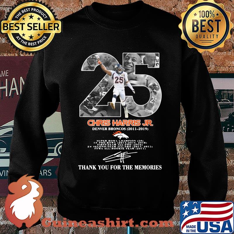 25 chris harris jr denver broncos 2011 2019 thank you for the memories signature s Sweater