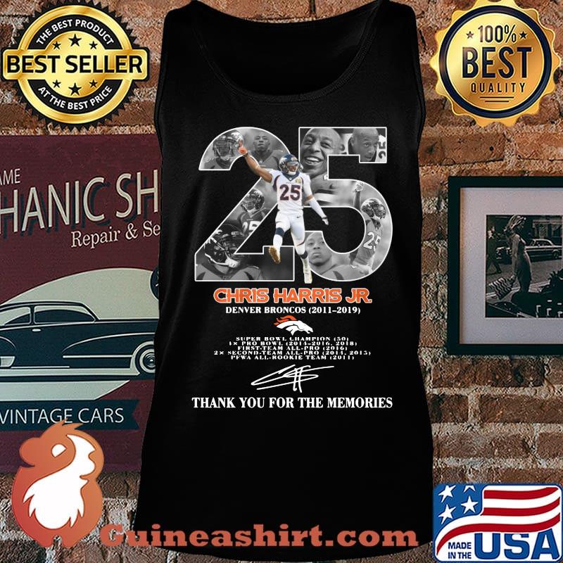 25 chris harris jr denver broncos 2011 2019 thank you for the memories signature s Tank top
