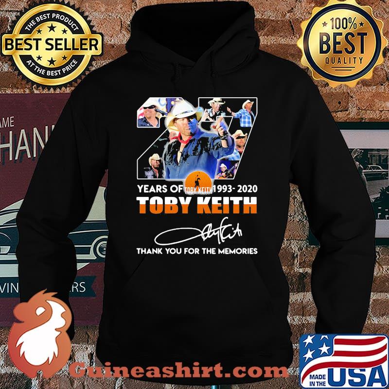 27 years of 1993 2020 toby keith thank you for the memories signatures s Hoodie