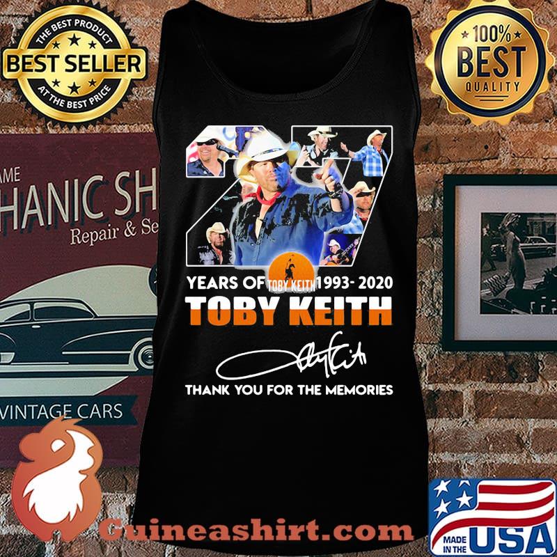 27 years of 1993 2020 toby keith thank you for the memories signatures s Tank top