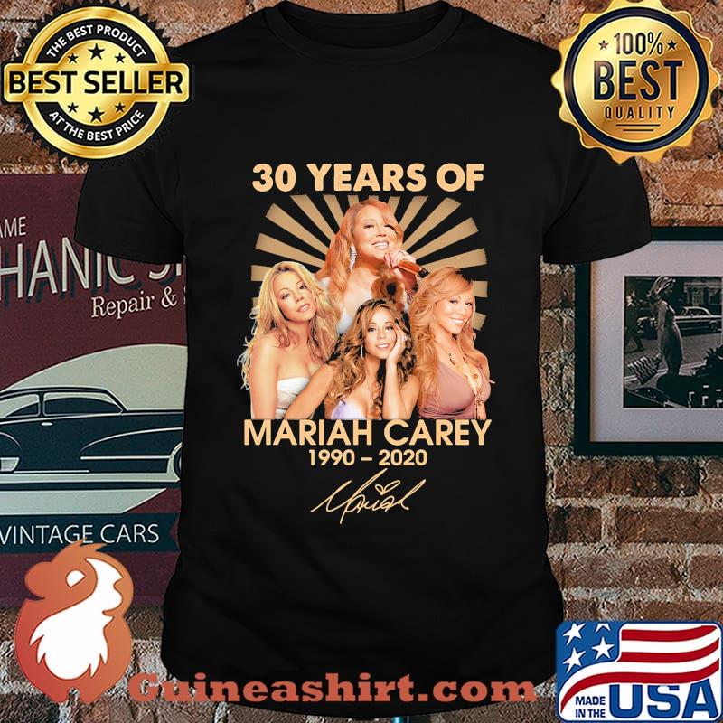 30 years of mariah carey 1990 2020 signature shirt