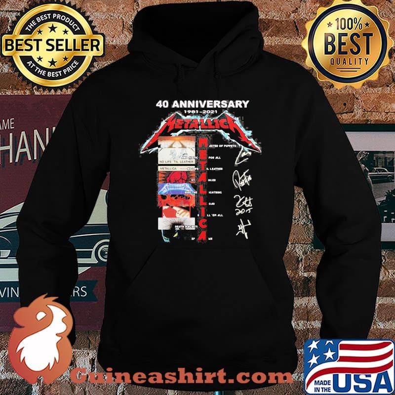 40th anniversary 1981 2021 metallica band members signatures s Hoodie