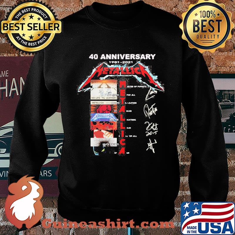 40th anniversary 1981 2021 metallica band members signatures s Sweater