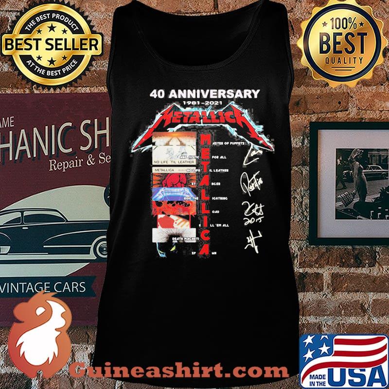 40th anniversary 1981 2021 metallica band members signatures s Tank top