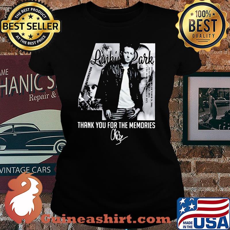 44 linkin park band thank you for the memories signature s Laides tee