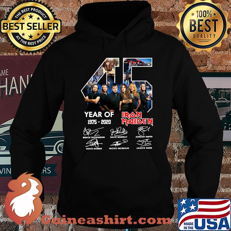 45 year of 1975 2020 iron maiden thank you for the memories signatures s Hoodie