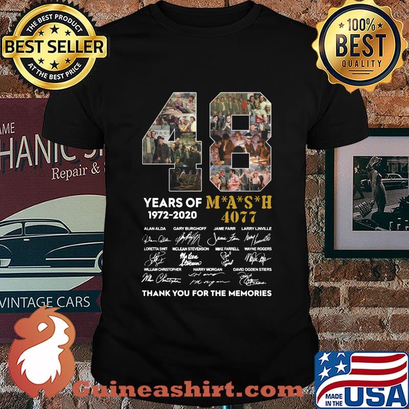 48 years of 1972 2020 mash 4077 thank you for the memories signatures shirt
