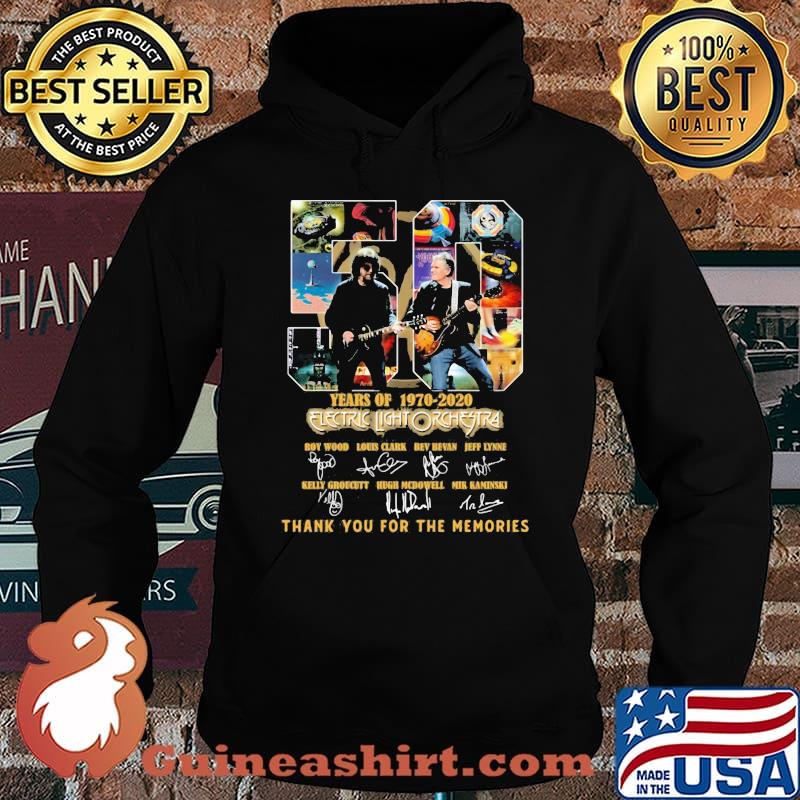 50 years of 1970 2020 electric light orchestra thank you for the memories signatures s Hoodie