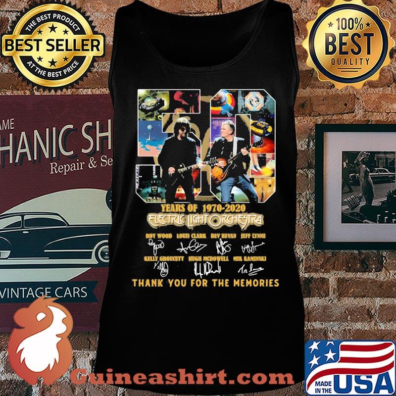 50 years of 1970 2020 electric light orchestra thank you for the memories signatures s Tank top
