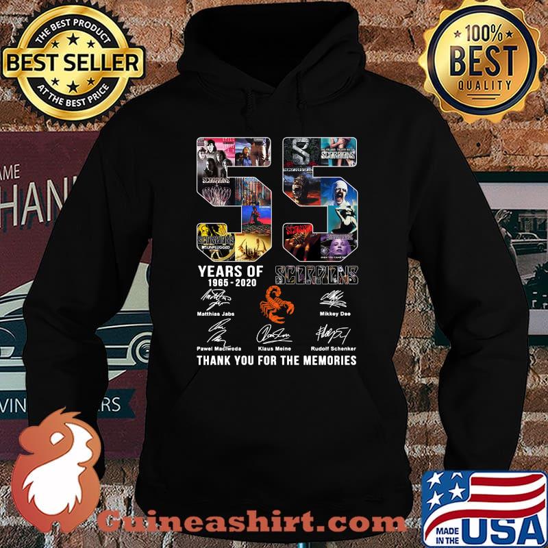 55 years of 1965 2020 scorpions thank you for the memories signatures s Hoodie