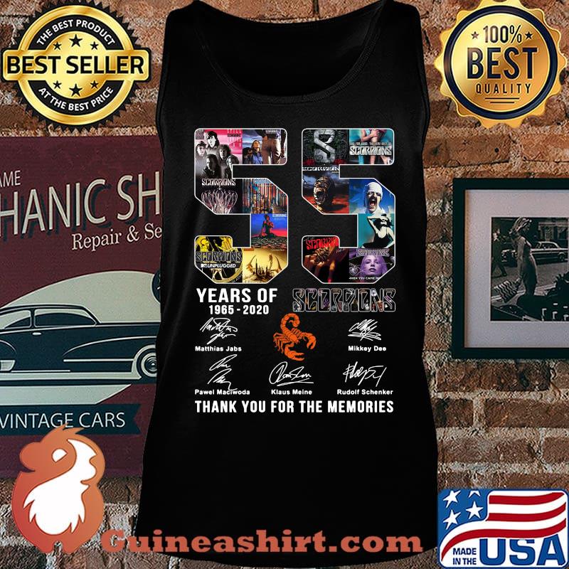 55 years of 1965 2020 scorpions thank you for the memories signatures s Tank top