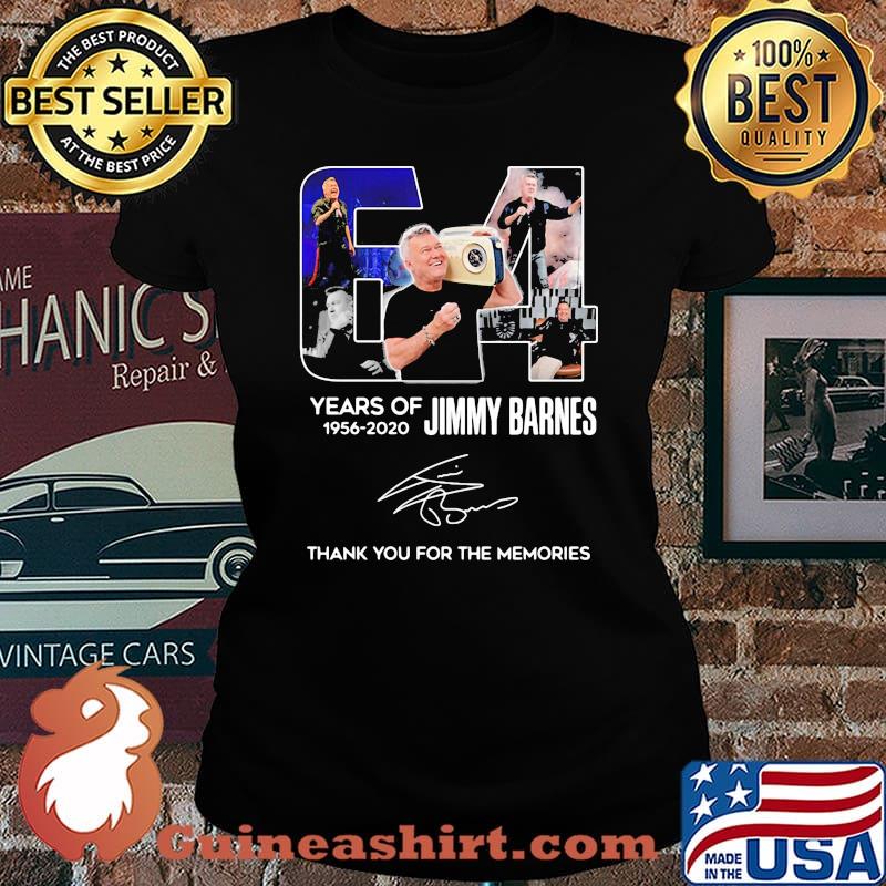64 years of 1956 2020 jimmy barnes thank you for the memories signatures s Laides tee