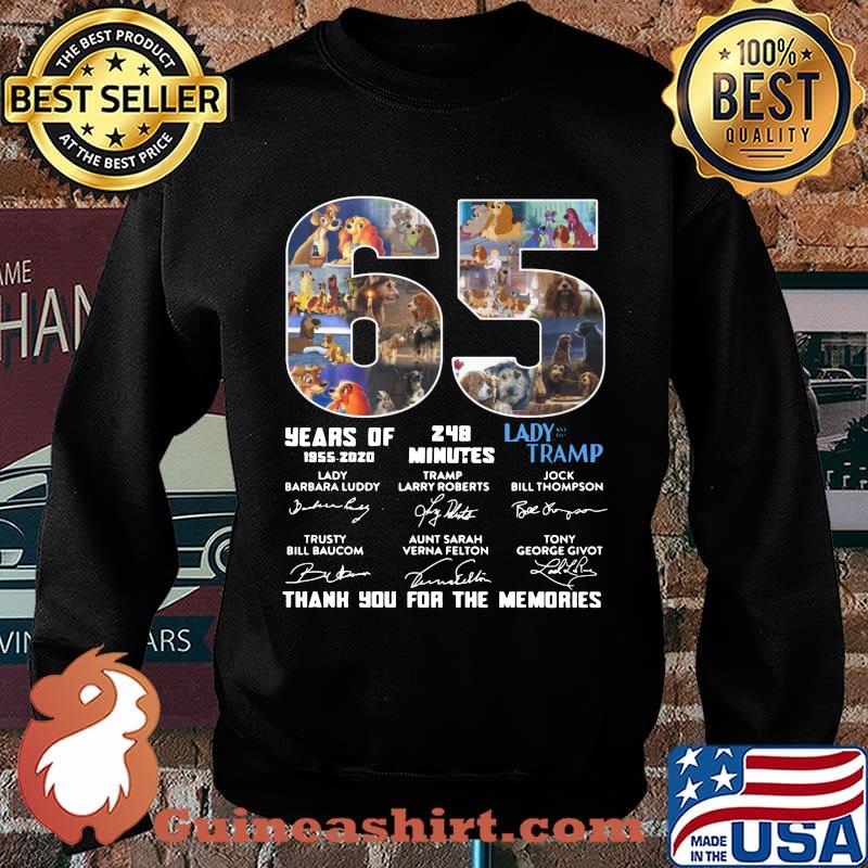 65 years of 1955 2020 248 minutes lady tramp thank you for the memories signatures s Sweater