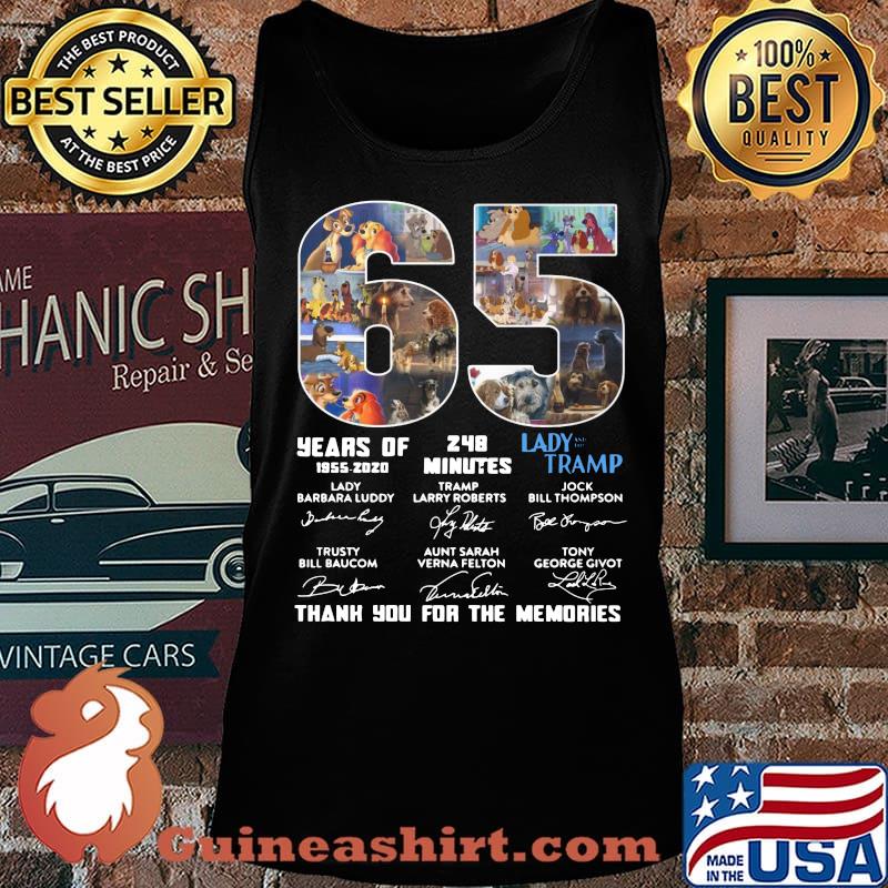 65 years of 1955 2020 248 minutes lady tramp thank you for the memories signatures s Tank top