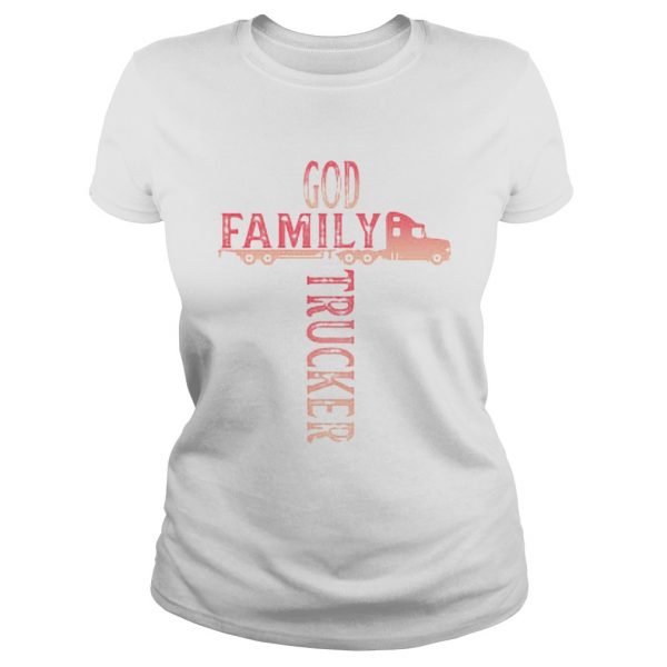 God family trucker cross light red shirt - Image 3