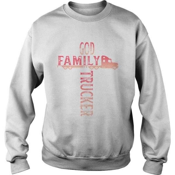 God family trucker cross light red shirt - Image 6